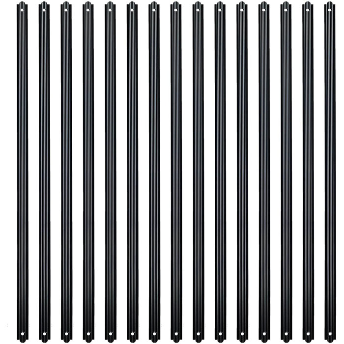 Myard 321/4 Inches Grooved Flat Straight Aluminum Balusters With Screws For Wood Composite